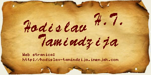 Hodislav Tamindžija vizit kartica